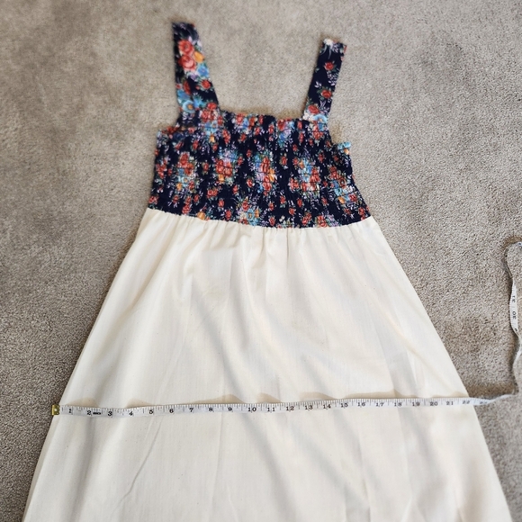 Vintage Honolulu Hawaii Smocked Tank Midi Dress Summer Retro Tiki Beach Resort - Picture 11 of 16